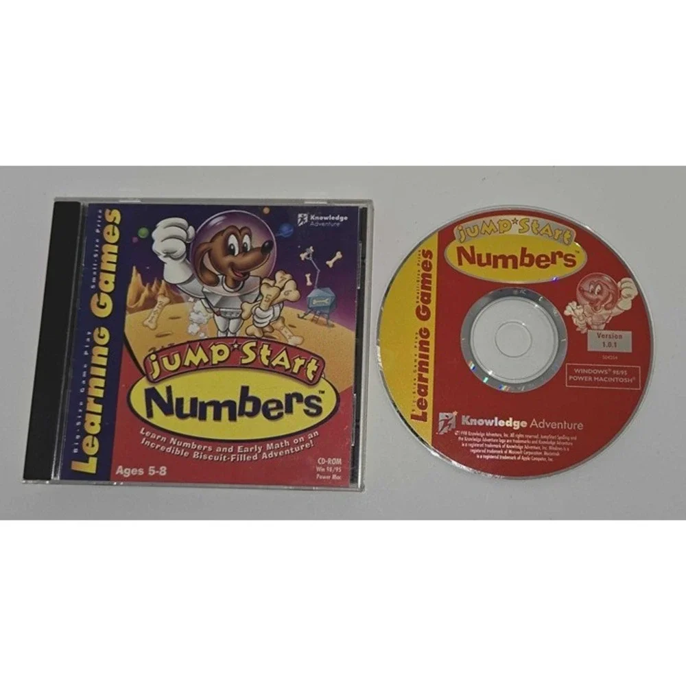 Vintage JumpStart Numbers CD-ROM Educational Math Game Knowledge Adventure